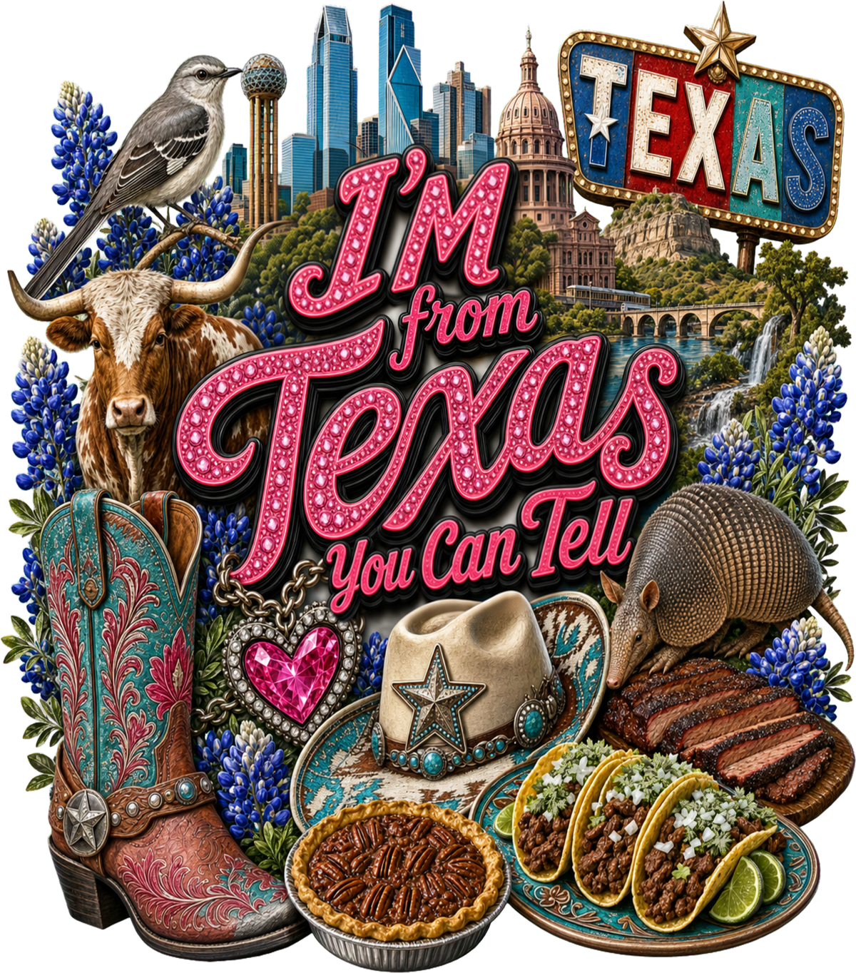Texas — I'M from Texas / You Can Tell portrait state design