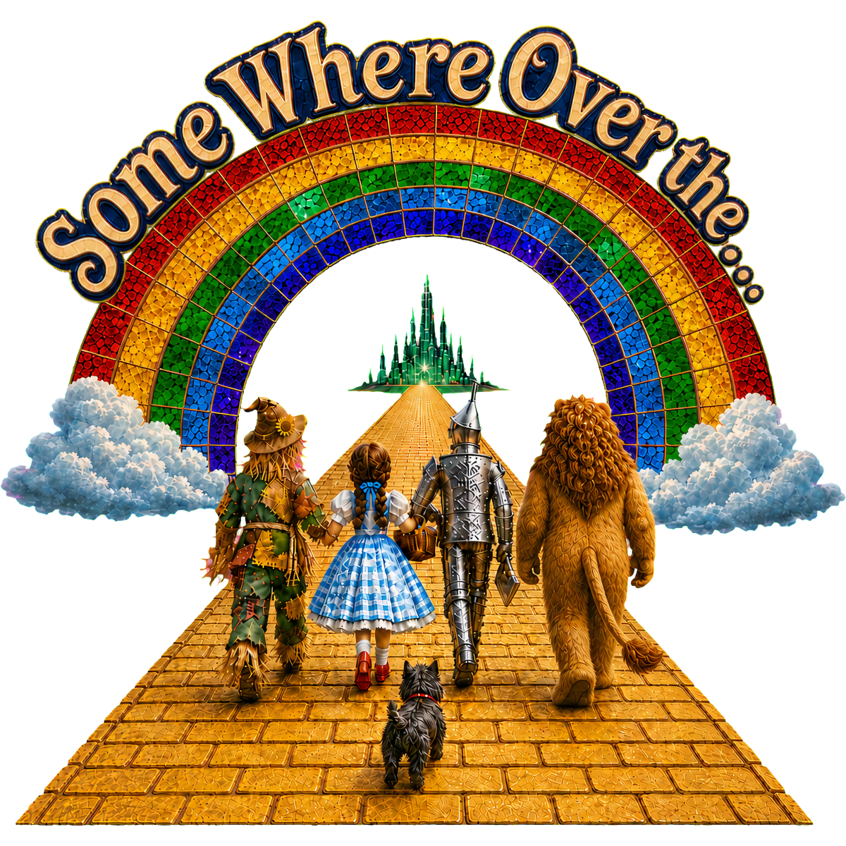 Somewhere Over the Rainbow DTF print artwork